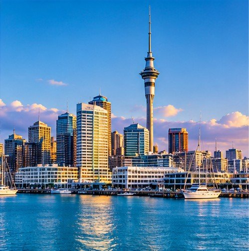 Auckland, New Zealand waterfront
